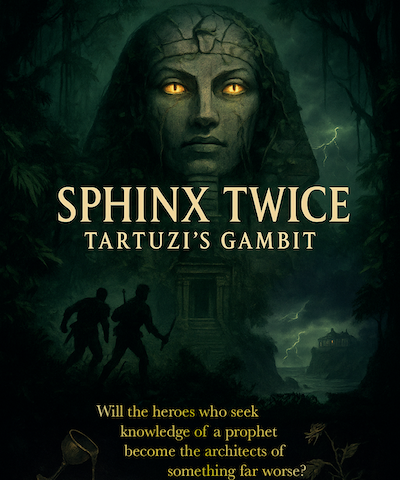 Sphinx playing chess